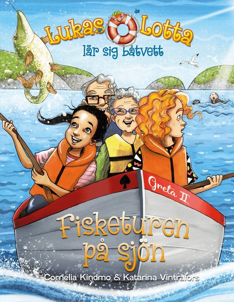 Lukas och Lotta lär sig båtvett, fisketuren på sjön