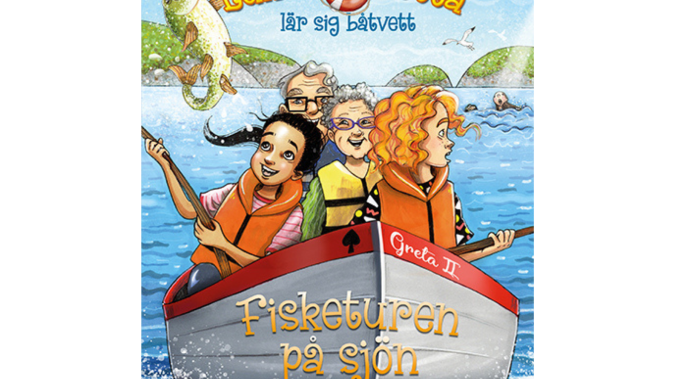 Lukas och Lotta lär sig båtvett, fisketuren på sjön