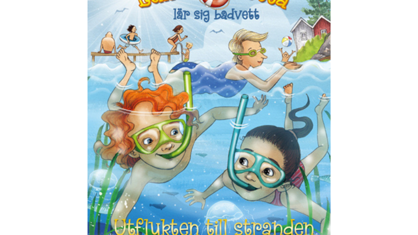 Lukas och Lotta lär sig badvett. Utflykten till stranden